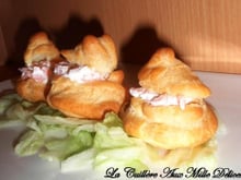 Mini choux au saumon fumé pour l'apéritif