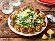 Boulettes de porc, nouilles de riz