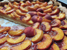 Tarte aux pêches sans pâte