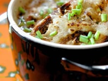 Gratinée d'oignons rouges et Comté