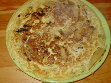 Omelette chou vert et pommes de terre