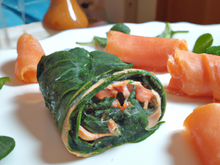 Roulé d'épinards et saumon