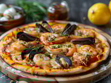 Pizza aux fruits de mer maison