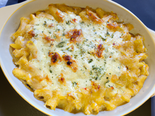 Gratin de macaronis au chèvre