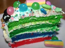Layer cake technicolor bonbons