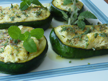 Courgettes farcies à la menthe