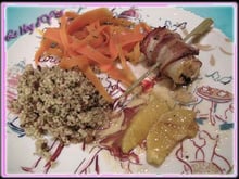 Paupiettes de lard et de filets de sole au chorizo et aux agrumes