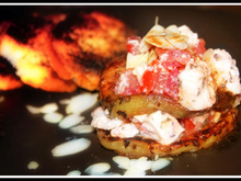 Millefeuille aubergine chèvre