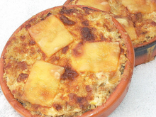 Petits gratins quinoa et poireaux aux lardons