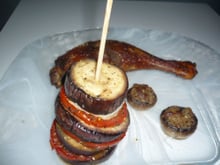 Mille-feuilles de légumes au foie gras