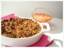 Galette de kasha aux tomates séchées et son émulsion de tomates