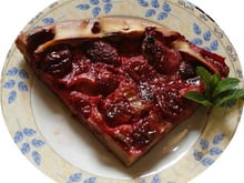 Gâteau de fraises à la menthe