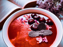 Soupe de fruits rouges au coquelicot
