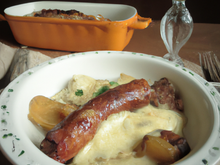 Gratin champenois andouillette/boudin blanc