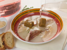 Bouillabaisse en gelée, qui devient chaude !