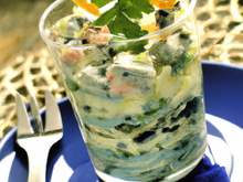 Verrine de roquefort papillon