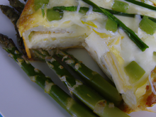 Cake aux asperges et mozzarella