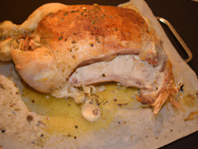 Chapon en croûte de sel