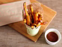 Frites légères de patates douces