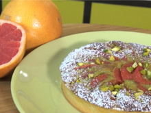 Tarte pamplemousse-pistache