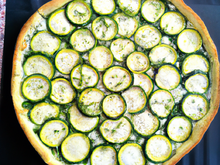 Tarte fine feta courgettes