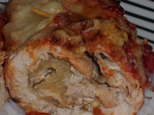 Roulades de dinde aux fromages et aubergine