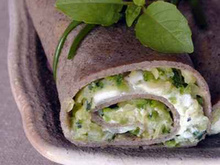 Galette roulée chèvre-courgette