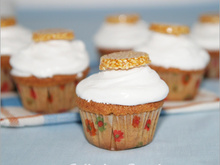 Cupcake à l'orientale, aux graines de sésame et fleur d'oranger