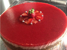 Mon bavarois à la fraise base galette bretonne ou génoise