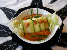 Canellonis de courgettes au fromage et jambon