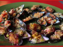 Moules farcies aux poivrons