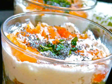 Verrine saumon et courgettes en escabèche