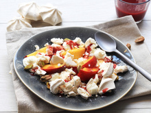 Eton mess à la pêche