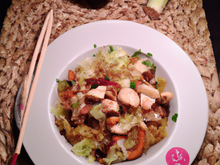 Sauté de volaille et choucroute façon wok