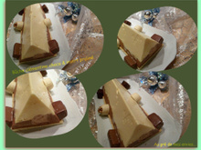 Bûche clémentine-choco et insert praliné