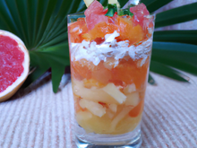 Verrine marine au chutney de pamplemousse