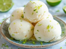 Sorbet au citron et au basilic