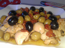 Sauté de dinde aux olives