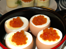 Œufs en cocotte au caviar de tomate