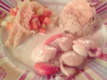 Noix de Saint-Jacques poêlées et son risotto aux herbes et petits légumes