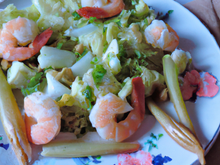 Salade d'endives et crevettes à la ciboulette