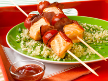 Brochettes de saumon