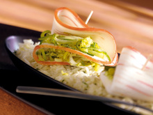 Tranches de la Mer Coraya et riz sauté aux herbes