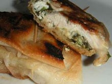 Bricks poulet, épinards, chèvre