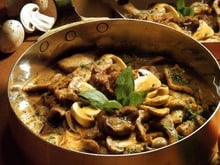 Emincé de veau aux olives