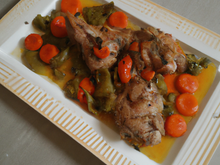 Lapin aux trois poivrons