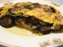Omelette aux aubergines
