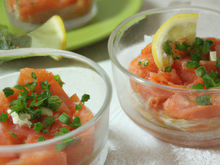 Tartare de saumon très léger
