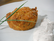 Petit cake individuel au saumon fumé