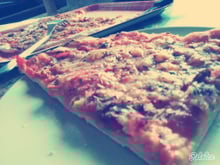 Pizza sans gluten à la farine de riz et maïzena